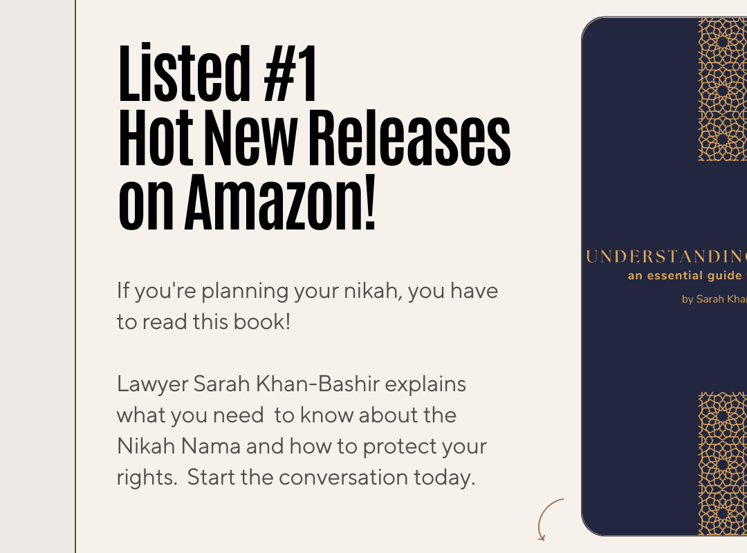 New Book Alert: “Understanding Your Rights: An Essential Guide to the Nikah Nama” by Sarah Khan-Bashir