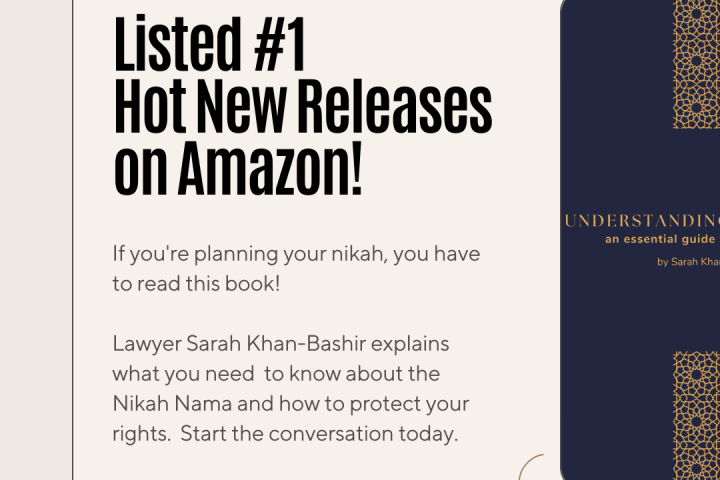 New Book Alert: “Understanding Your Rights: An Essential Guide to the Nikah Nama” by Sarah Khan-Bashir